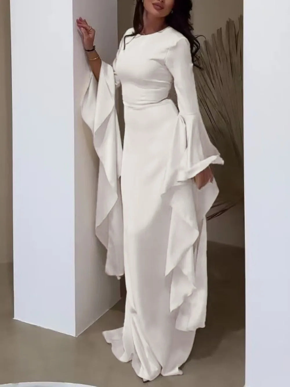 Eid Muslim Women Dress Abaya Flare Sleeve Vestidos Largos Party Caftan Jalabiya Ramadan Long Dresses Dubai Kaftan Arab Robe 2025