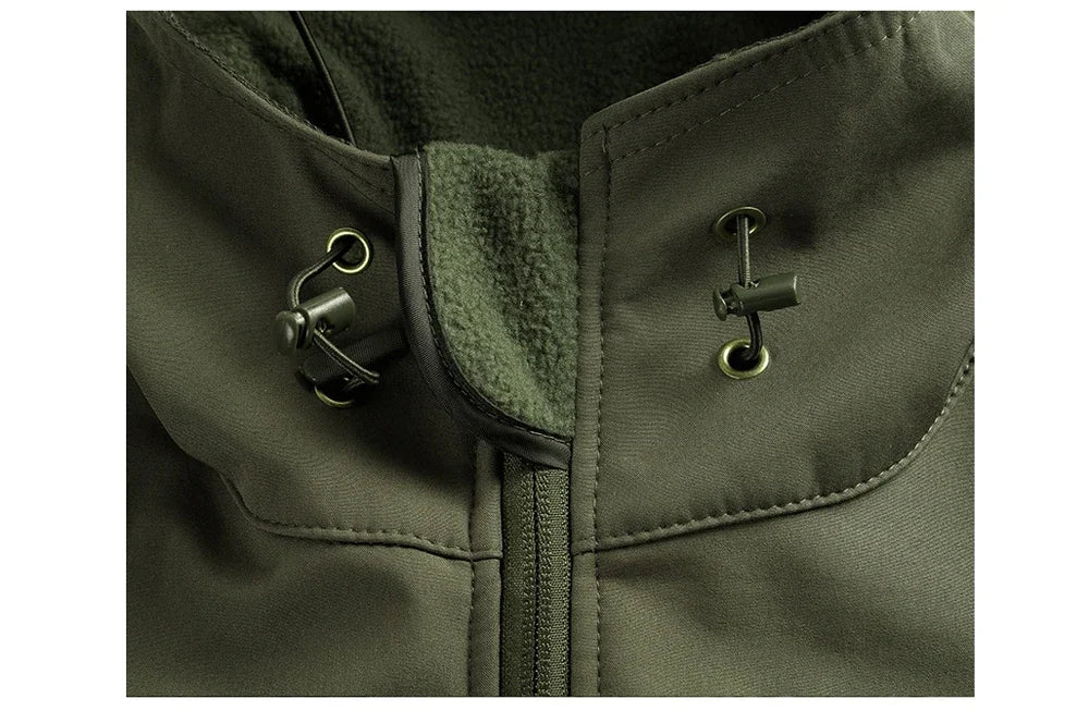 Autumn Winter Mens Army Tactical Jackets Men Softshell Warm Waterproof Action Jacket Men Mountain Ski Windbreaker Hooded Coats