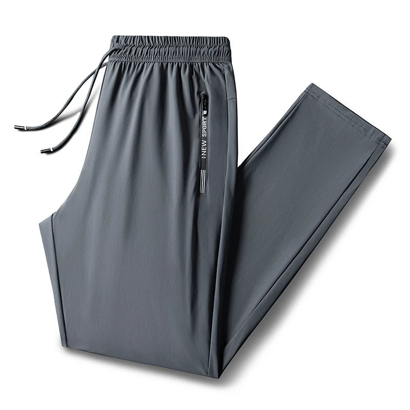 Summer Quick Dry Gym Fitness Men's Pants Breathable Running Jogging Sweatpants Trousers for Men Sports Pants Man Black Gray 3XL