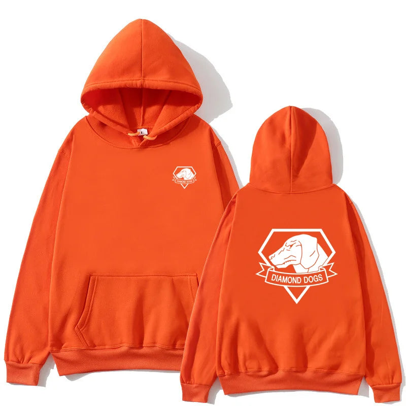 MGS 5 Metal Gear Solid V 5 Diamond Dogs Printed Pattern Hoodie Sportswear Autumn/Winter Men's/Women's Casual Street Harajuku y2k