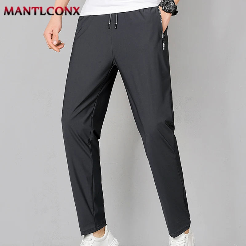 Summer Quick Dry Gym Fitness Men's Pants Breathable Running Jogging Sweatpants Trousers for Men Sports Pants Man Black Gray 3XL