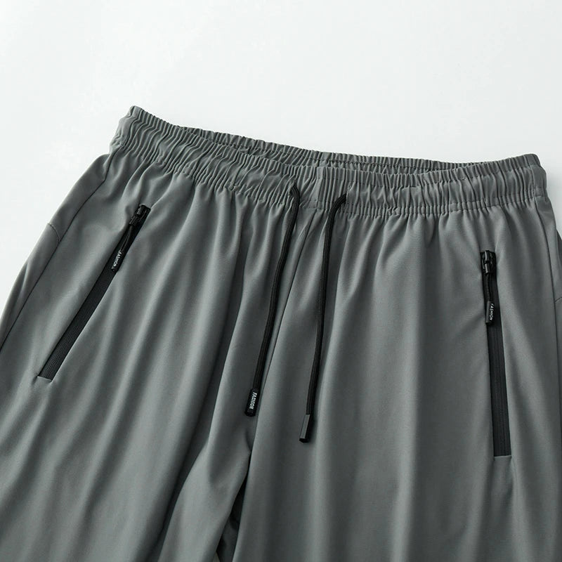 Men's Ice Silk Casual Shorts Summer Thin Quick Dry Breathable Sports 5-inch Pants Loose Plus Size Running Outdoor Beach Shorts