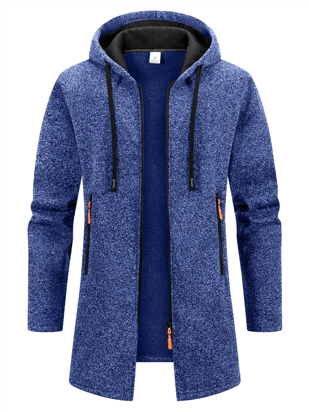 Autumn Winter Warm Fleece Zipper Jacket Men's Long Sleeve Sweatshirts for Men with Zipper Hooded Jacket Coat Warm Streetwear