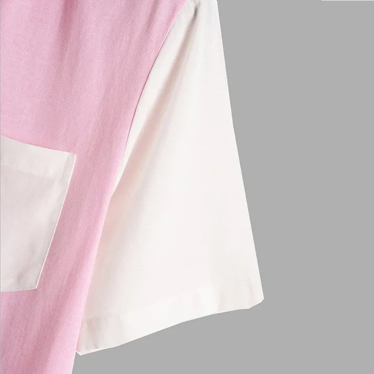 2026 Men's Summer Colorblock Shirts Short Sleeve Shirt Fashion Casual Lapel Cardigan Loose Comfortable Tops for Men Beach Shirts