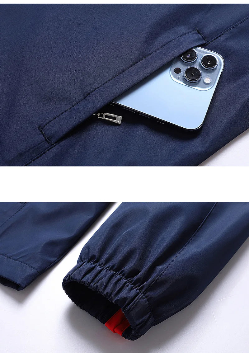 New Men's Patchwork Tracksuit Sweatshirts+Sweatpants Sets Autumn Quality  Man Gym Joggers Pullover Trousers Streetwear 2pcs Set