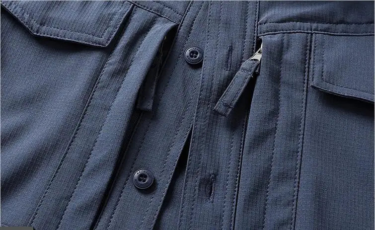 New Fashion Men Outdoor Elastic Quick Drying Ventilation Cargo Shirts Male Long Sleeves Thin Breathable Comfortable Shirts XXL