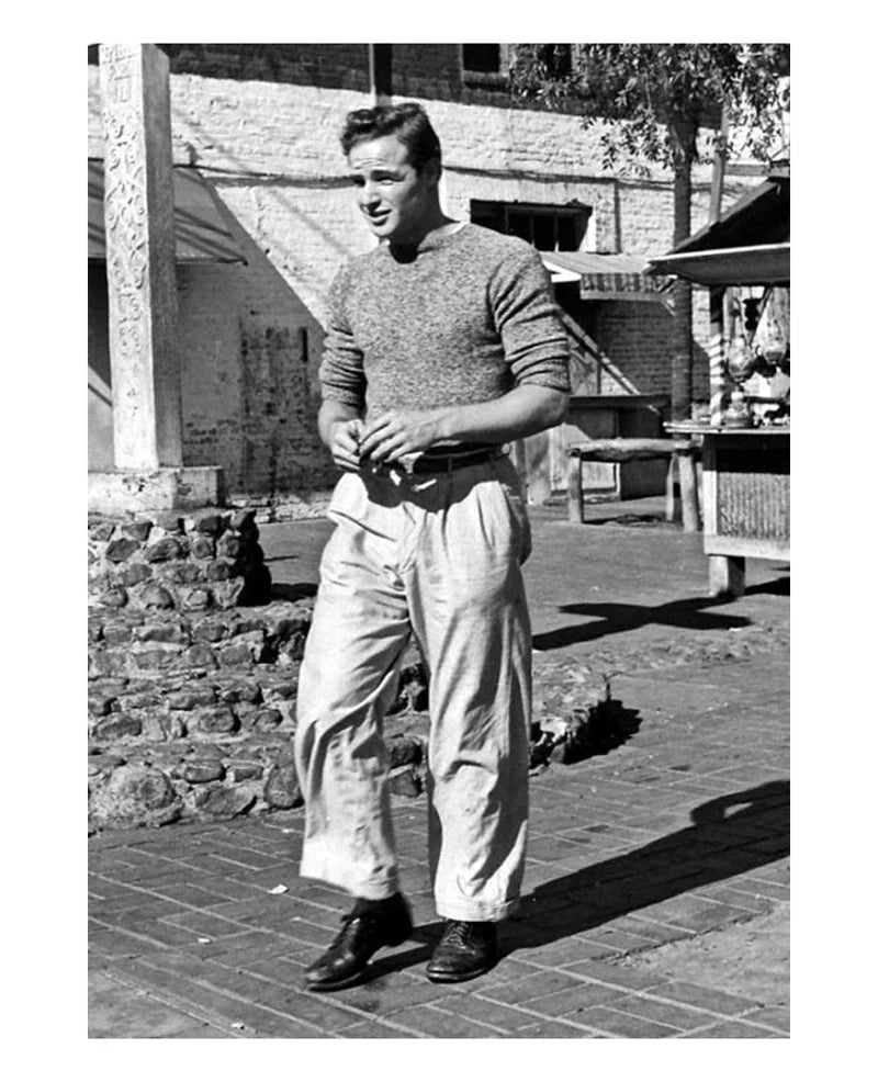 Non Stock Pleated Slacks Summer Spring Relaxed Straight Casual Pants Men Khakis