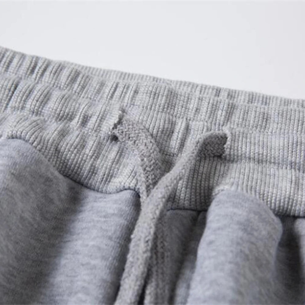 Mens Casual Pants Autumn Winter Fleece Sweatpants Men Running Jogger Sports Gym Trousers Fashion Solid Color Workout Long Pants