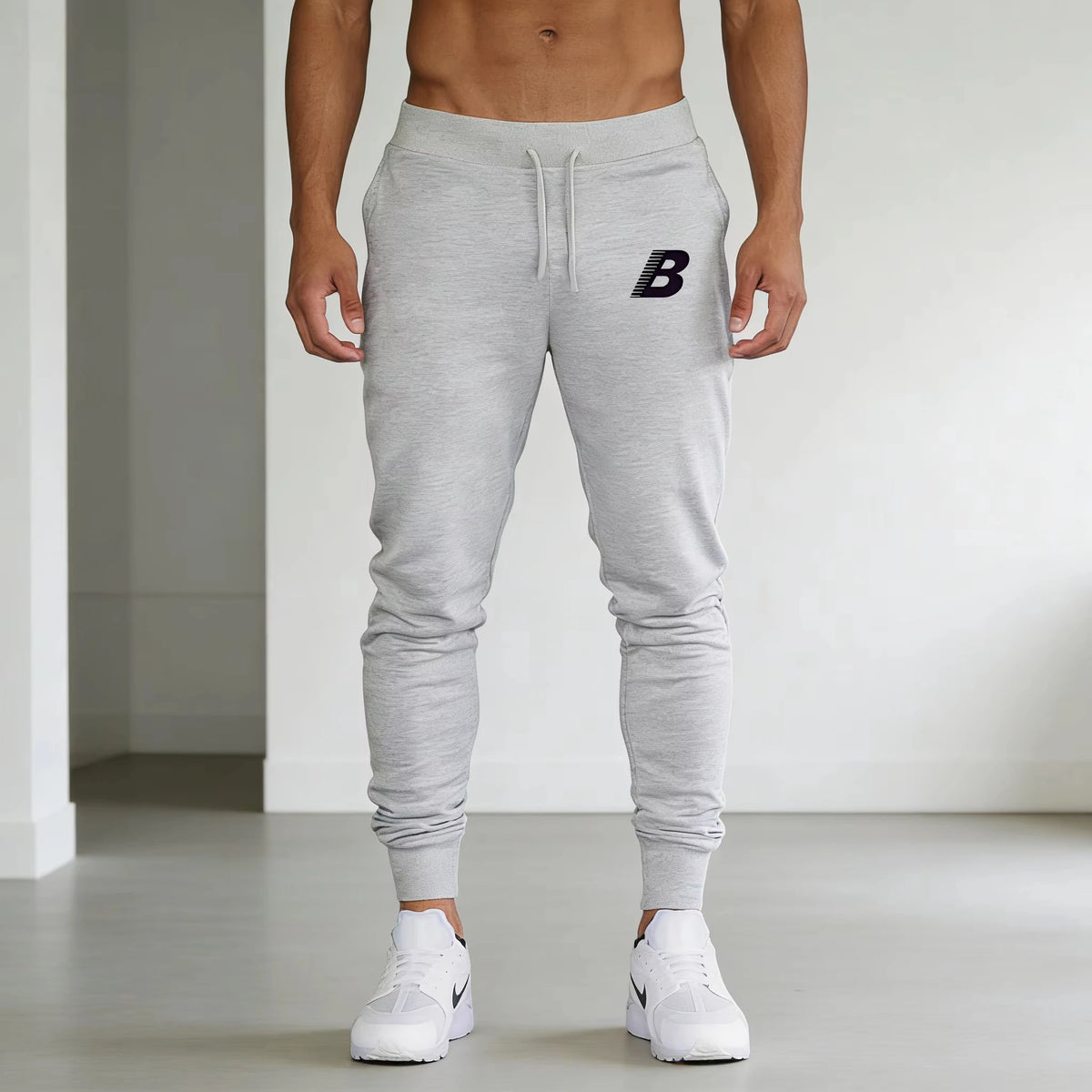 Letter B print Casual Sports Pants Running Workout Jogging Long Pants Gym Sport Trousers for Men Jogger Sweatpants men pants