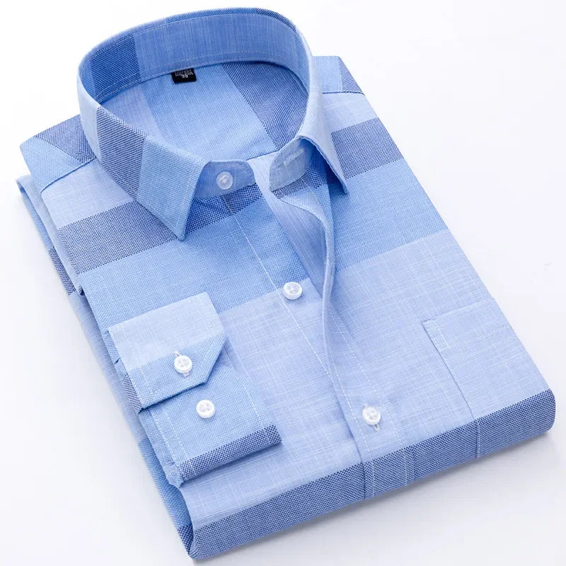 2024 Men's Printed Shirt Spring Long Sleeve Casual Daily Thin Soft Comfortable Business Slim Fit Button Down Dress  Shirts