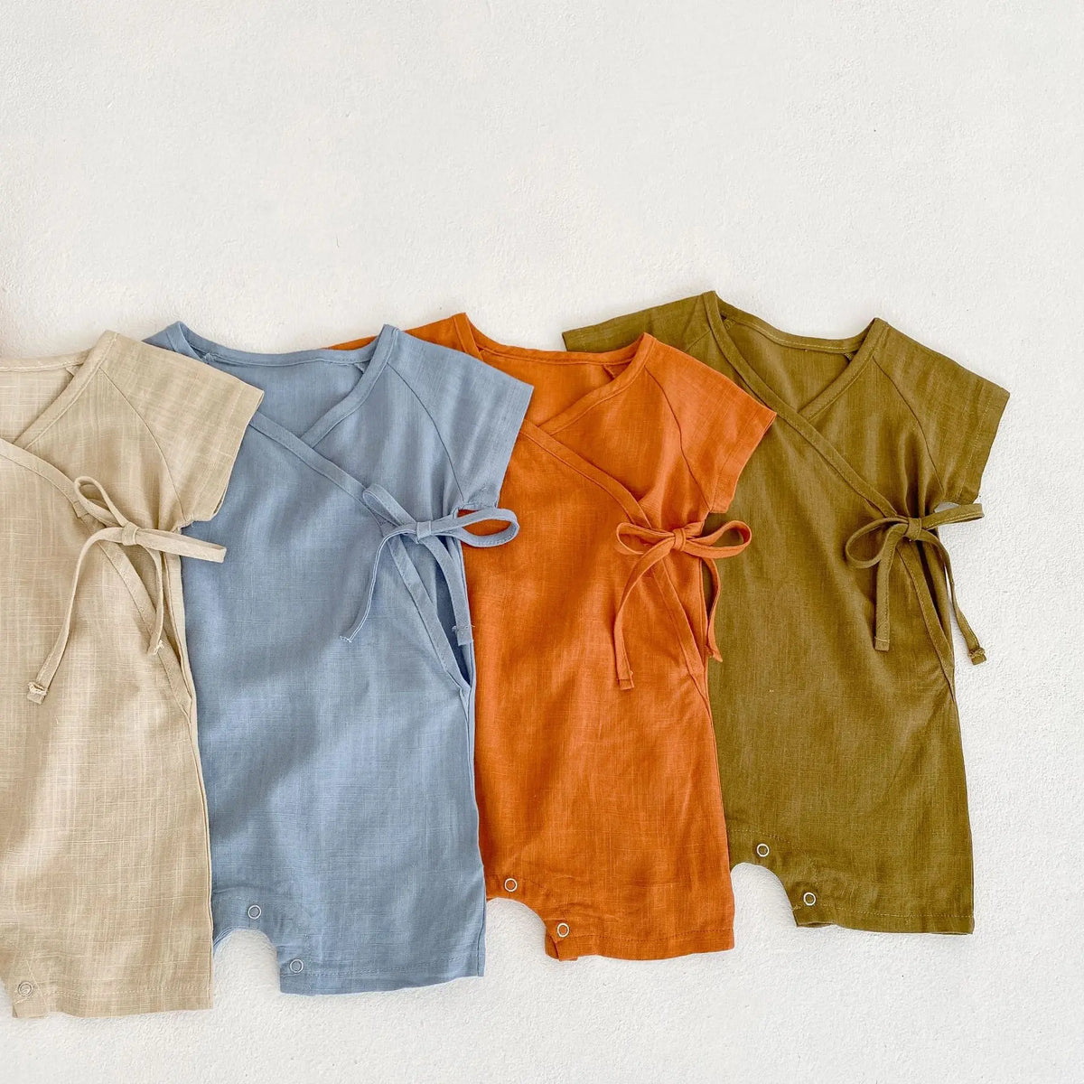 Linen Cotton Baby Boys Rompers Summer Infant Baby Bodysuit Casual Newborn Girls Jumpsuit Toddler Boys Bodysuit Overalls 0-24m
