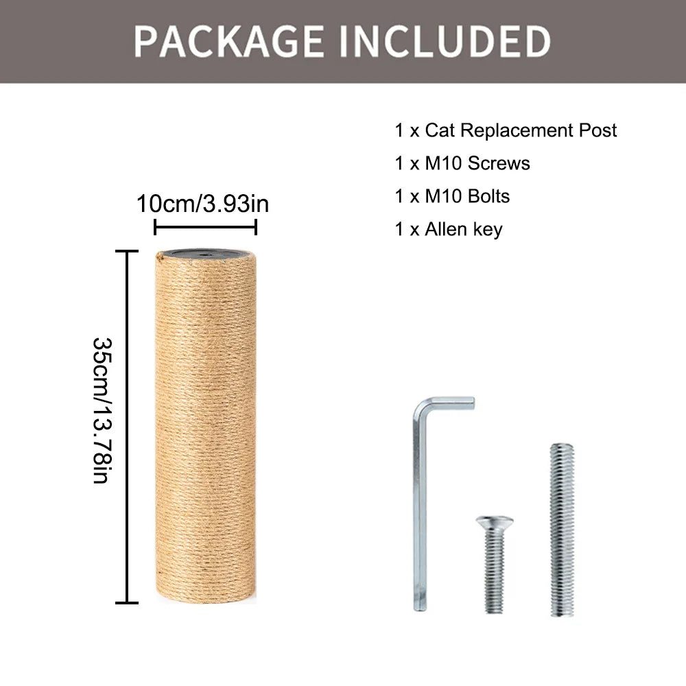 DIY Cat Climbing Tree Tower Replacement Parts | Sisal Rope Scratching Posts & Hard Cardboard Tube Pillars | Pet Cat Toys Accesso