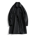 2025New Windbreaker Men's Autumn And Winter European Version Of The Long Plus Velvet Business Casual Coat Jacket Men Coat Luxury