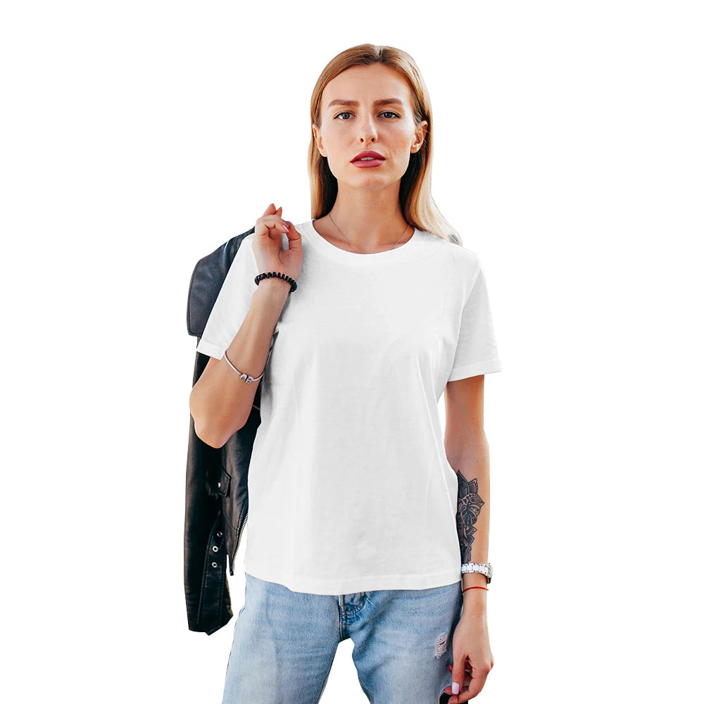 Personalized DIY Fashion T-Shirts Polyester Fabric Comfortable Breathable Sweatshirts High Quality Unisex Customized Tops