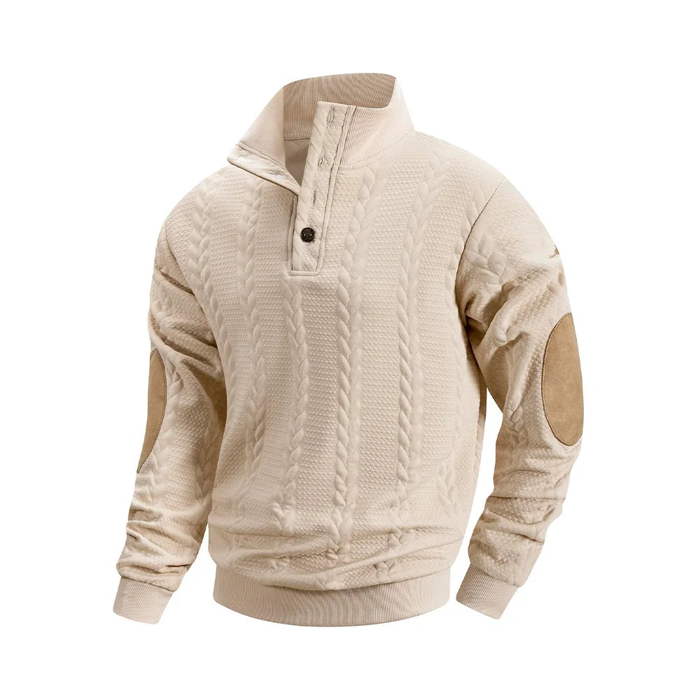 Men's Knitted Long-Sleeved Sweatshirt  Autumn Winter Slim Fit Stand-Up Collar Pullover Sweaters Comfortable Men's Sweatshirt