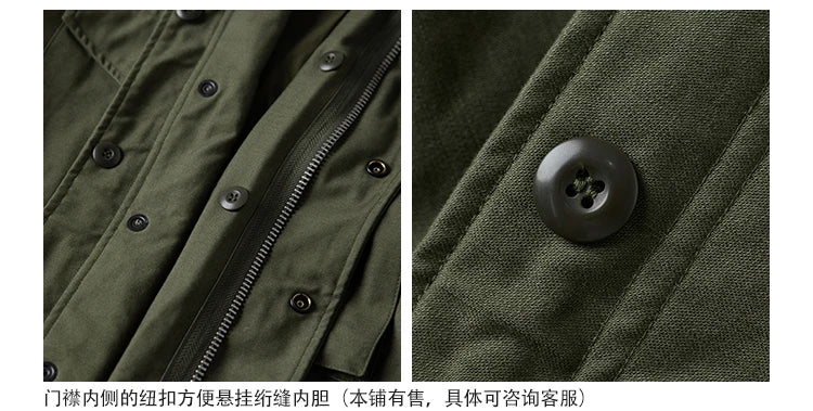 Rugged Bronson 1969 M65 Blended Satin Field Jacket M-65 Olive Green Jacket M51 Tactical Coat