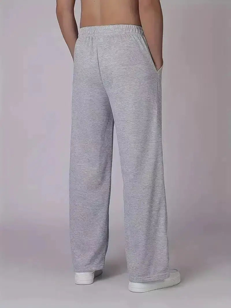 Men's Sweatpants Elastic Waist Joggers Track Pants Casual Sport Fitness Gym Clothing Autumn All-Match Loose Comfy Trousers