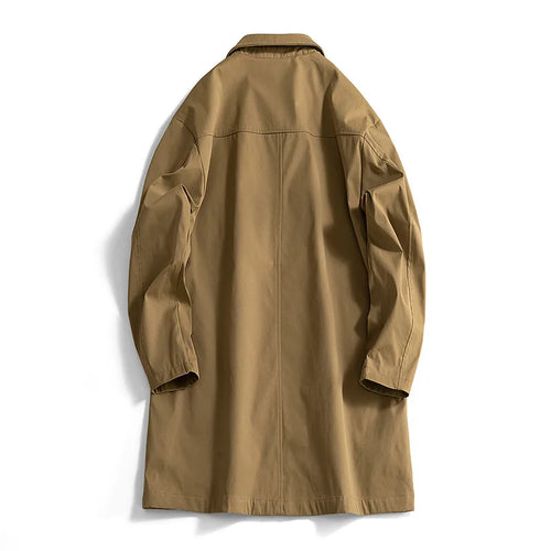 2025New Windbreaker Men's Autumn And Winter European Version Of The Long Plus Velvet Business Casual Coat Jacket Men Coat Luxury