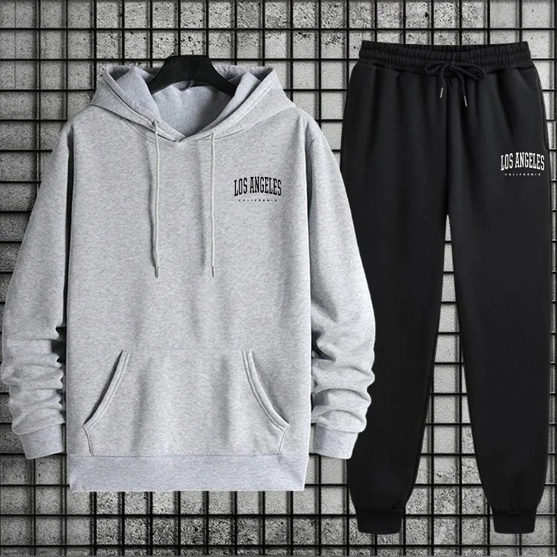 2025 Casual Tracksuit Hoodie + Sweatpants Men's Sportswear Autumn Training Sports Set Male Urban Fashion Warm Sweatshirt Outfit