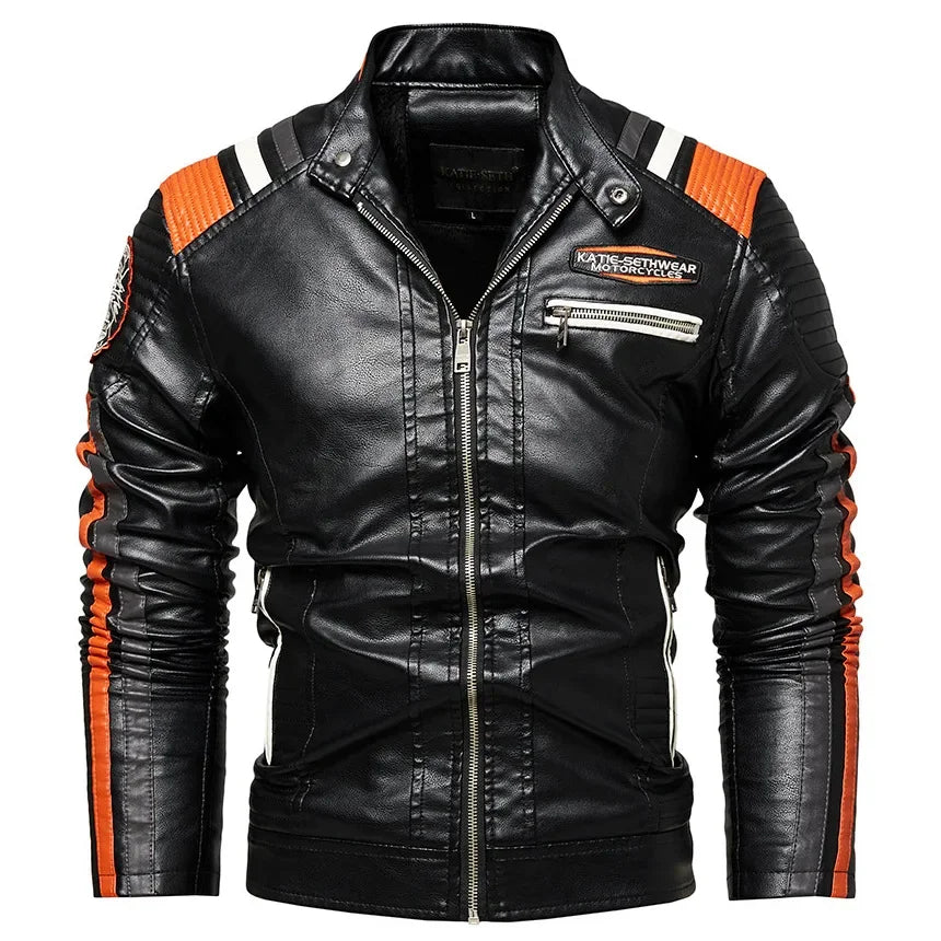 Male PU Blazers Moto Style Jackets Leather Jackets New High Quality Men's Casual PU Leather Jacket Trend New Windproof Coat