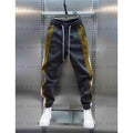 Man Sweatpant Striped Stitching Casual Harem Pants Jogger Trousers Luxury Brand Men's Clothing Elastic Waist Sweatpants Men