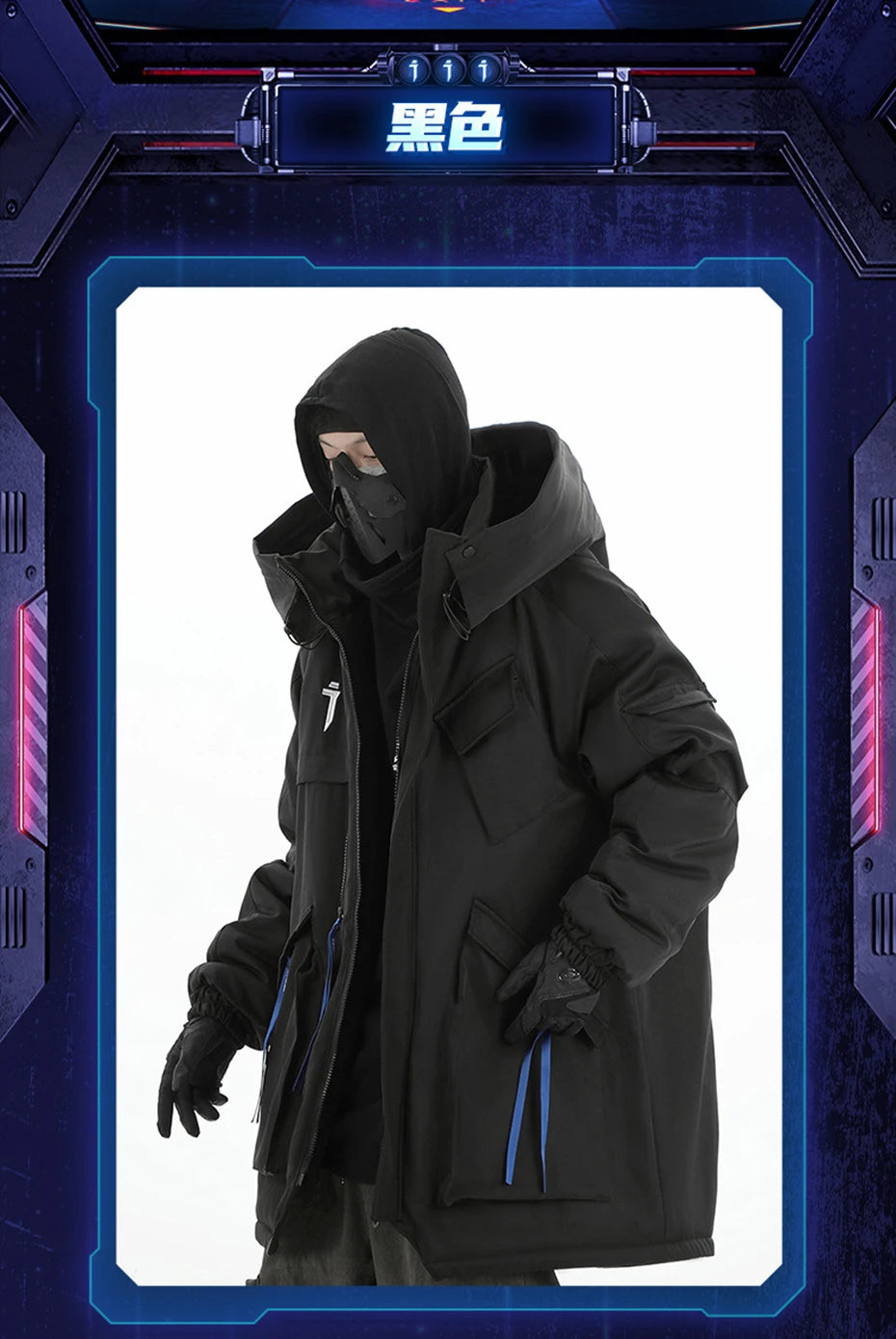 Mulit Pocket Winter Jackets Techwear Tactical Coats Men Fashion Streetwear Oversized Parkas Warm Hooded Jacket Windbreaker