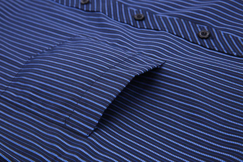 Men's Business Casual Social Shirts Oversized Plus Large Size 9XL Long Sleeve Classic Plaid Striped Brand Dress Shirts GOZBKF