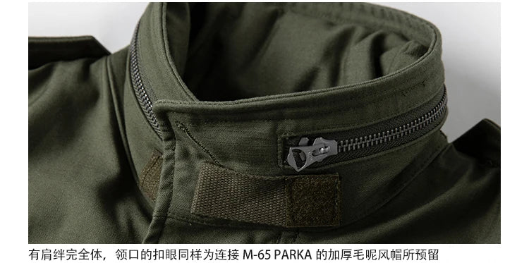 Rugged Bronson 1969 M65 Blended Satin Field Jacket M-65 Olive Green Jacket M51 Tactical Coat