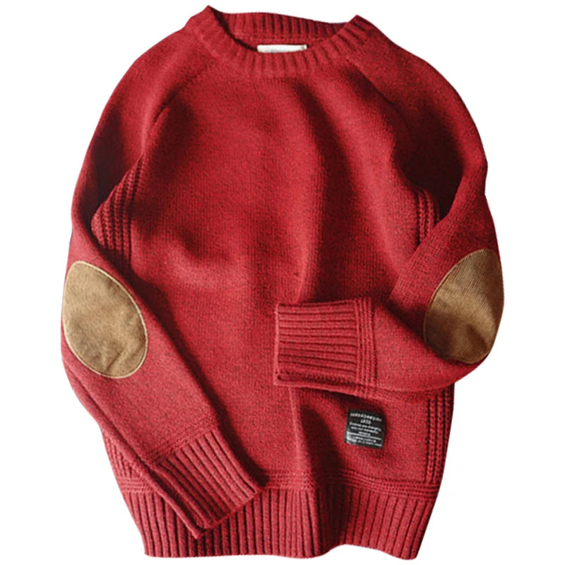 New Men Pullover Sweater Autumn Fashion Casual Loose Thick O Neck Wool Knitted Oversize Harajuku Streetwear Knitwear