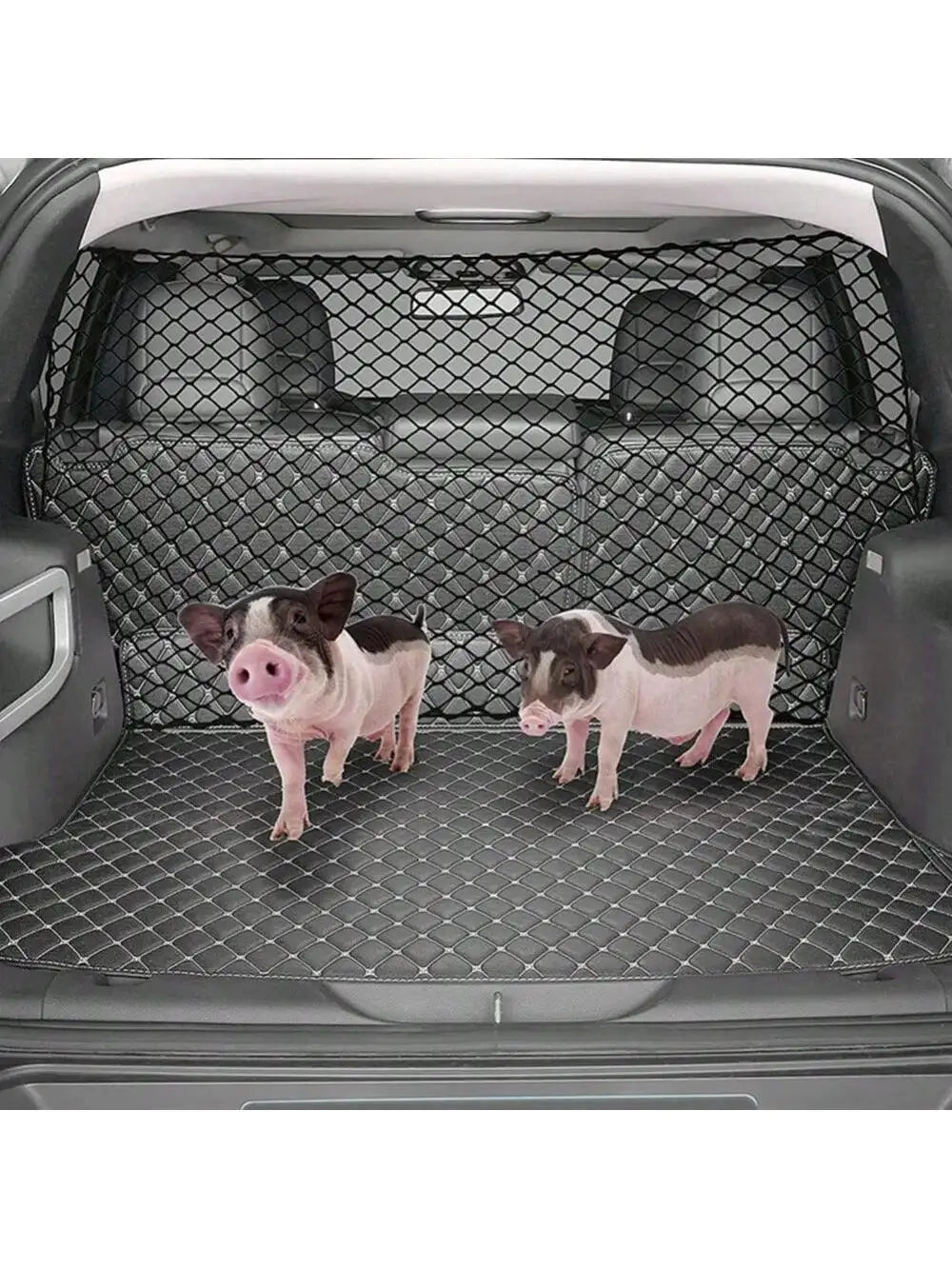 Car Trunk Fence Net Dog Isolation Protection Net Car Mounted Rear Seat Dog Safety Net Sturdy Elastic Pet Fence for Any Vehicle