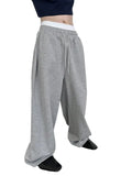 Y2k Harajuku Wide Leg Sweatpants Women Streetwear Baggy Oversize Gray Sports Pants High Waist Drawstring Casual Joggers Trousers