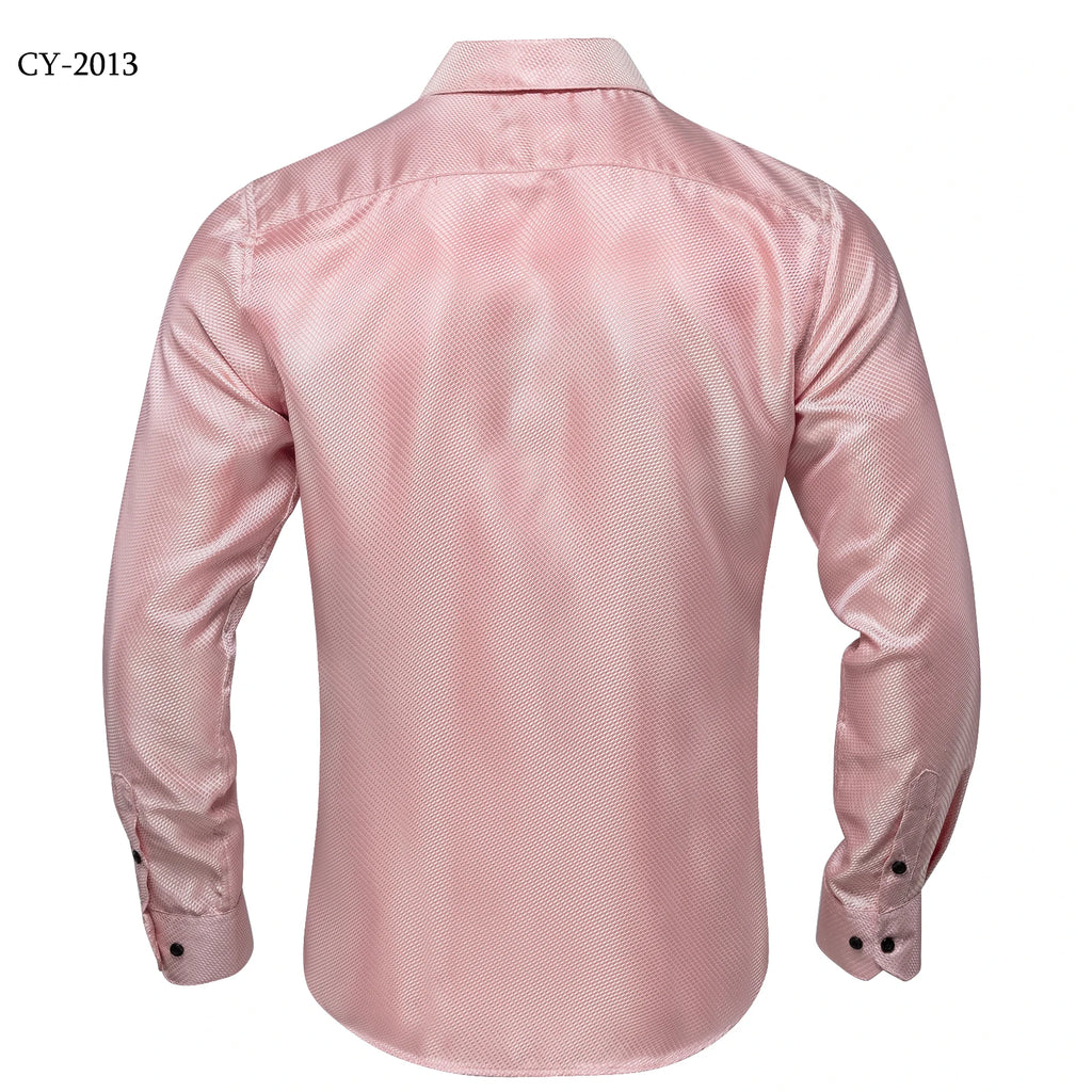 Brand New Men's Royal Blue Business Shirts Luxury Fashion Paisley Long Sleeve Turn-Down Collar Social Shirt Male Casual Blouse