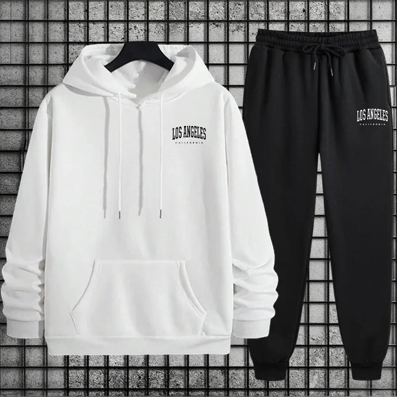 2025 Casual Tracksuit Hoodie + Sweatpants Men's Sportswear Autumn Training Sports Set Male Urban Fashion Warm Sweatshirt Outfit