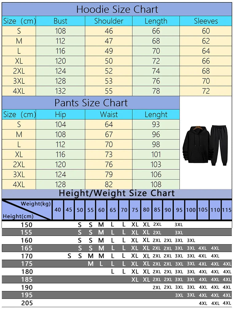 2026 New in Men's Tracksuit Hoodie + Sweatpants Urban Casual Fahsion Sportswear Autumn Winter Home Outdoor Comfort Hooded Outfit