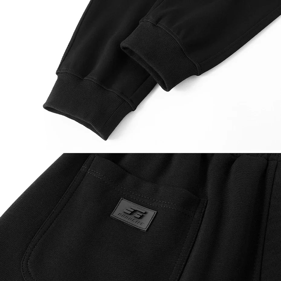 Solid Color Tracksuit Men 11XL Plus Size Suits Zippered Hoodie Sweatpants Sets Spring Autumn Jogger Pants Male Big Size 10XL
