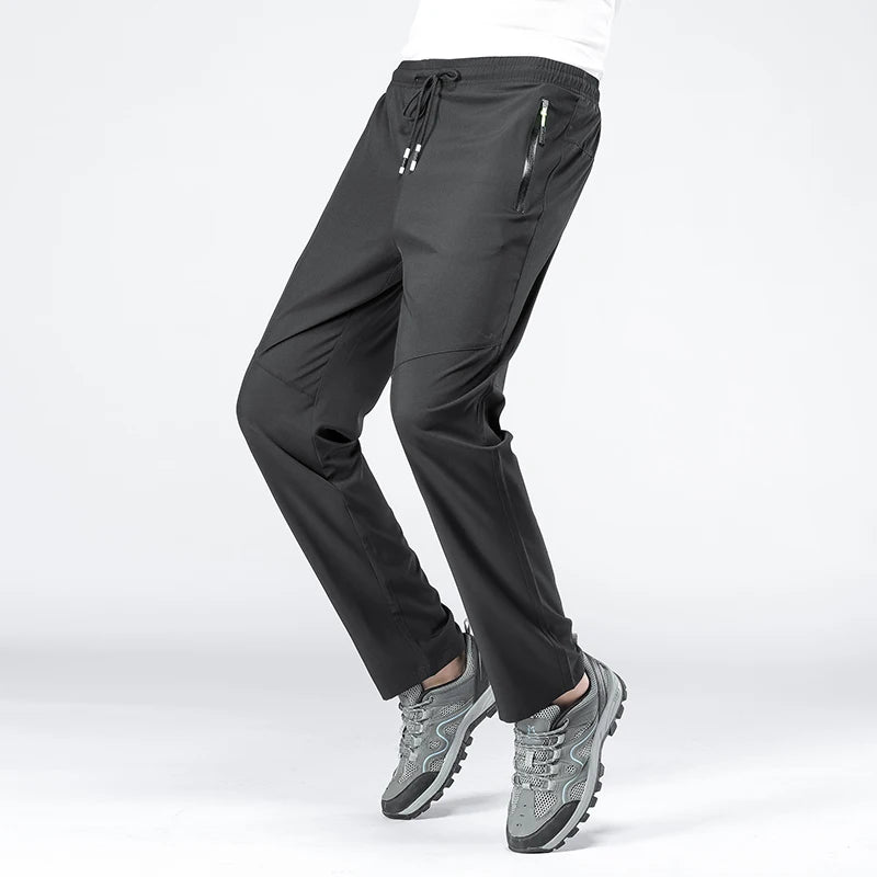Summer Quick Dry Gym Fitness Men's Pants Breathable Running Jogging Sweatpants Trousers for Men Sports Pants Man Black Gray 3XL