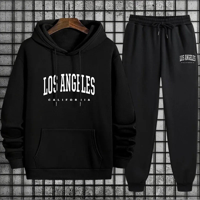 2025 Casual Tracksuit Hoodie + Sweatpants Men's Sportswear Autumn Training Sports Set Male Urban Fashion Warm Sweatshirt Outfit