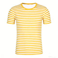 Summer Multi-Colored Stripes T-Shirts 3D Print Men Women Casual Round Neck Short Sleeve T Shirt Top Harajuku Tees Men's Clothing