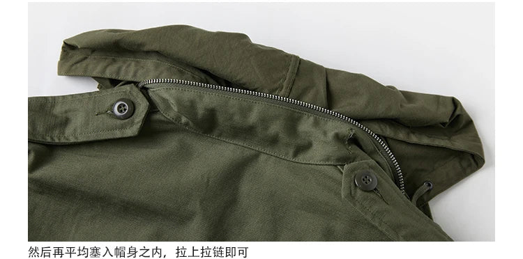 Rugged Bronson 1969 M65 Blended Satin Field Jacket M-65 Olive Green Jacket M51 Tactical Coat