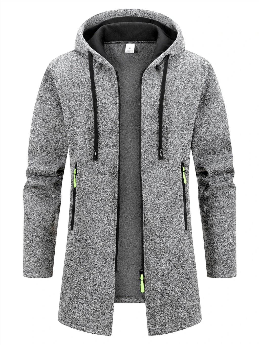 Autumn Winter Warm Fleece Zipper Jacket Men's Long Sleeve Sweatshirts for Men with Zipper Hooded Jacket Coat Warm Streetwear