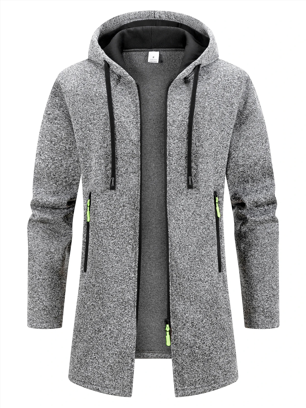 Autumn Winter Warm Fleece Zipper Jacket Men's Long Sleeve Sweatshirts for Men with Zipper Hooded Jacket Coat Warm Streetwear