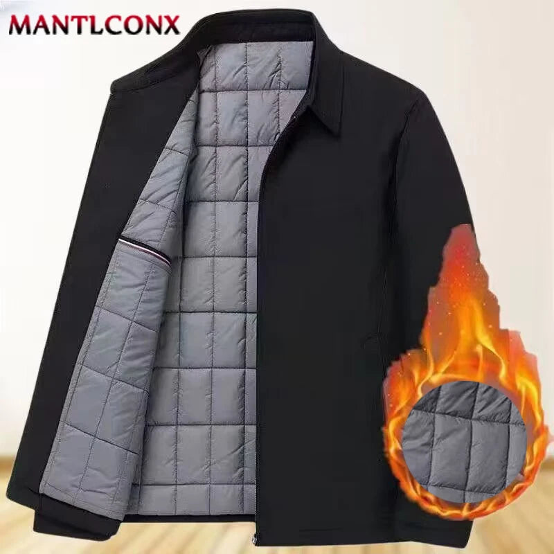 New Warm Padded Parka Men's Winter Jacket Coat Thermal Winter Jacket Men Business Casual Blazer Coat Men Autumn Luxury Outwear