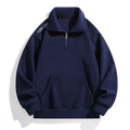 Plus Size Men Sweatshirt Half Zip Long Sleeve Pullover 6XL 7XL 100-175kg Solid Color Tops Autumn Winter Big Size Men Clothing