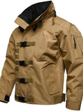 2026 Men's Tactical Cargo Jacket Casual Multi-pocket Wear-resistant Coat Outdoor Waterproof Windbreaker Man Combat Bomber Jacket