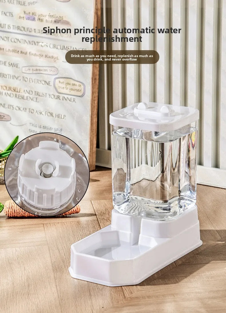 2 in 1 Gravity Pet Feeder Water Dispenser 2.2KG 4L Large Capacity Automatic Refill Bowl For Cats Small Dogs