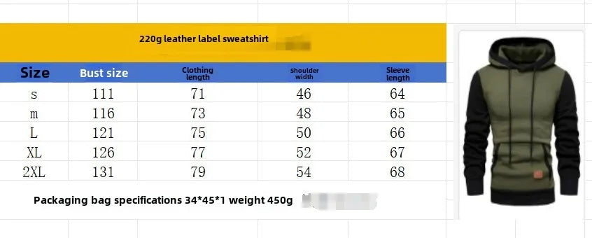 2024 Spring And Autumn Men's Sports Suit Fleece Lined Hooded Sweatshirt + Sweatpants 2 Sets Leather Label Embroidery Men's Wear
