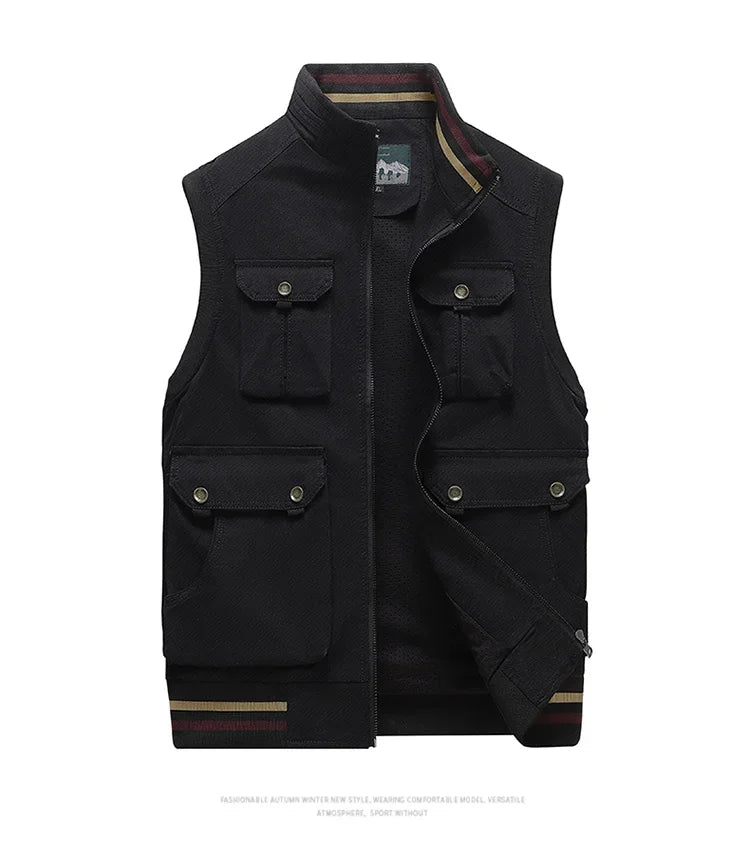 Winter Motorcyclist Mountaineering Men's Sleeveless Casual Coat Male Work Cargo Vest Men Photography Clothing Tactical Jackets
