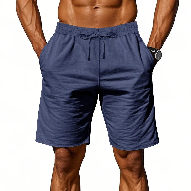 Pure Linen Shorts for Men 2025 Summer New Fashion Solid White Loose Holiday Shorts Man Casual Plus Size Button Fly Short Pants