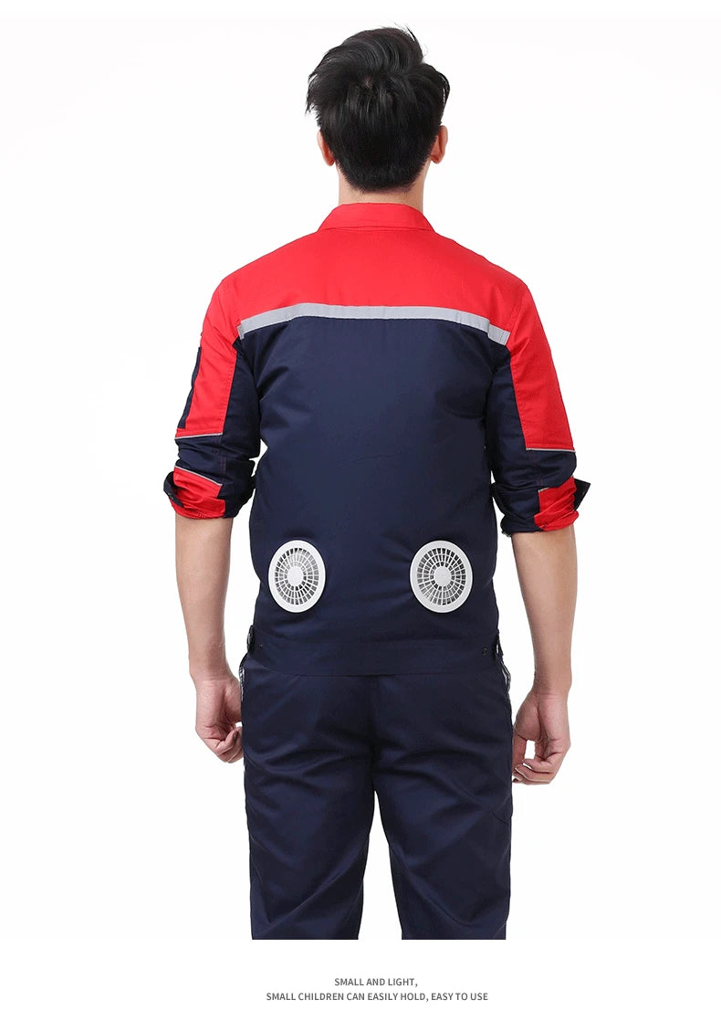 Summer Cooling Air Conditioning Clothing Sun Protection Cooling Fan Clothes Workwear Outdoor Heat Dissipation Sun Protection Lab