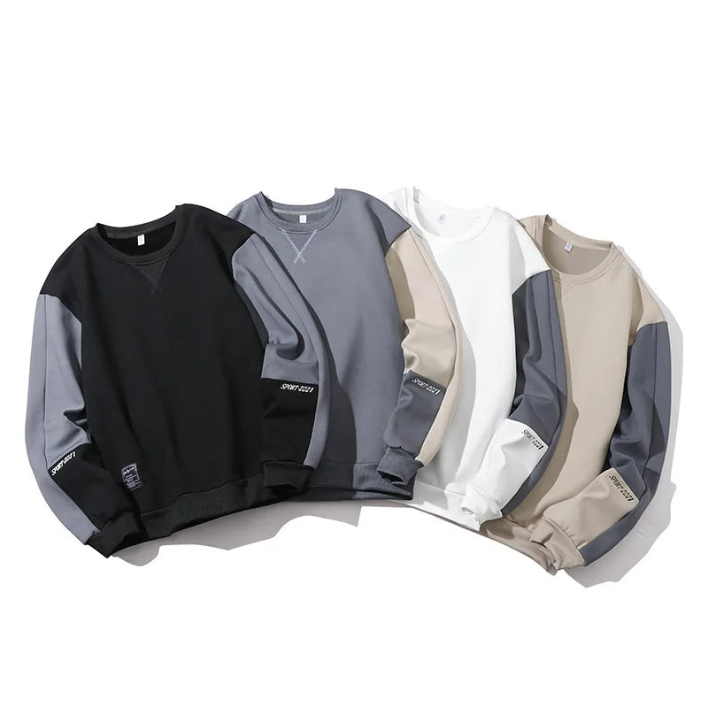 Men's 2025 Spring New Men's Sweatshirt Spring and Autumn Round Neck New Korean Loose Long Sleeve Base T-shirt